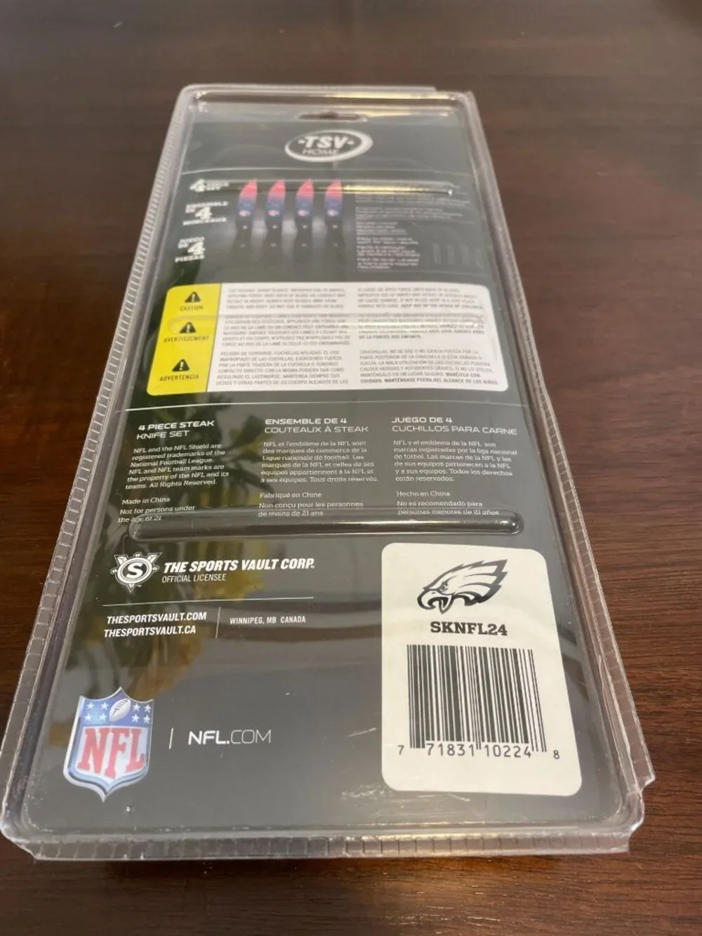 NFL Licensed 4 Piece Steak Knife Set Philadelphia Eagles - NEW